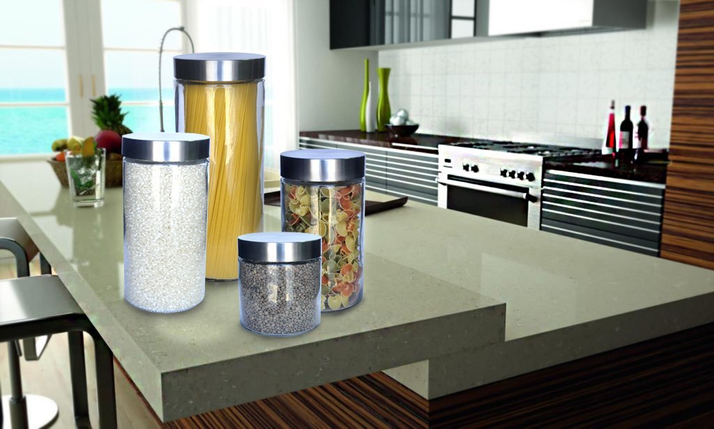 Pack de 4 botes de cristal para la cocina - La casita de Odette