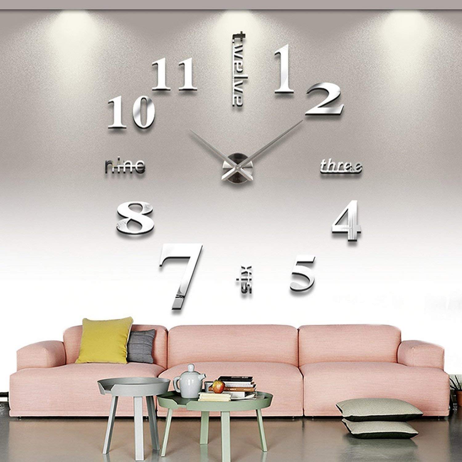 Reloj de pared adhesivo