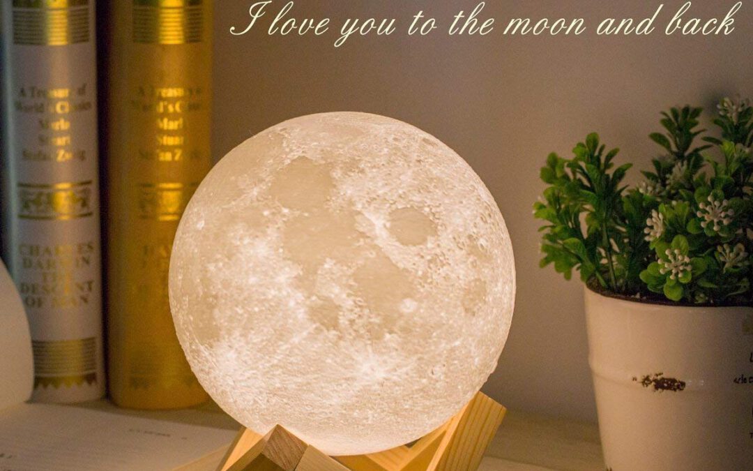 Lámpara moon light y difusor de aceites esenciales con luz